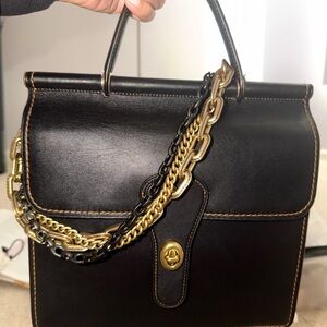 Coach Black Leather Handbag